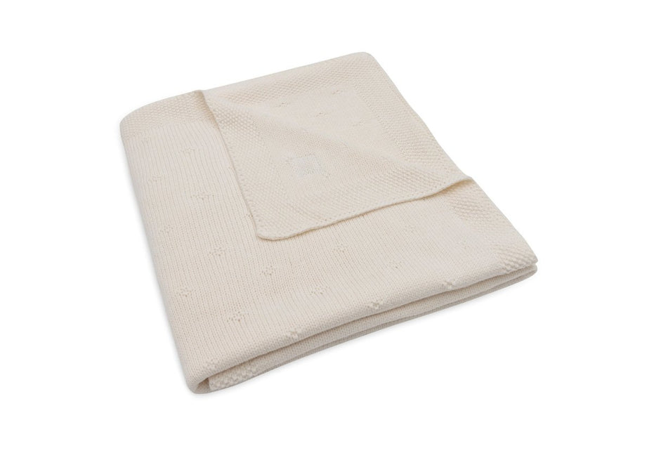 Jollein Ledikantdeken Cosy Knit Ivory 100 X 150 Cm koop je bij Babywinkel