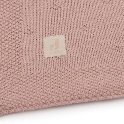Jollein Ledikantdeken Cosy Knit Wild Rose 100 X 150 Cm koop je bij Babywinkel