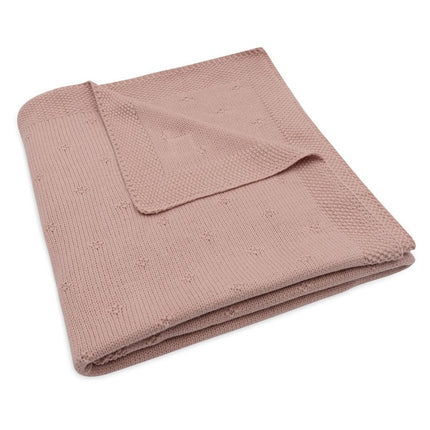 Jollein Ledikantdeken Cosy Knit Wild Rose 100 X 150 Cm koop je bij Babywinkel