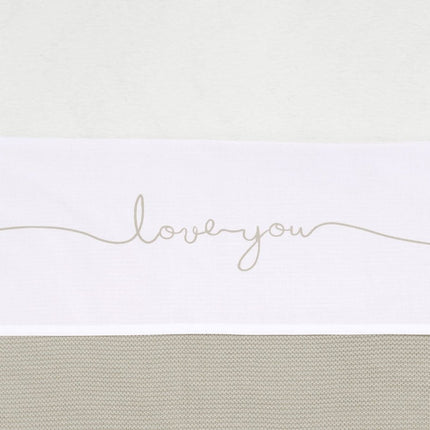 Jollein Ledikantlaken Love You Nougat 120x150cm koop je bij Babywinkel