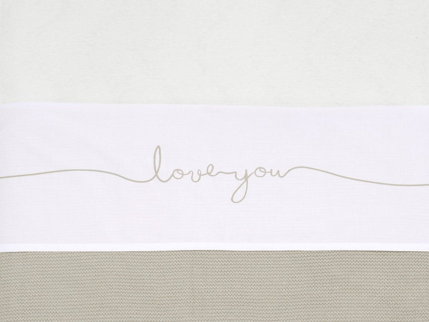 Jollein Ledikantlaken Love You Nougat 120x150cm koop je bij Babywinkel