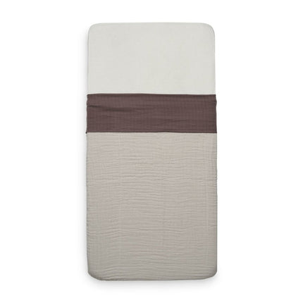 Jollein Ledikantlaken Wrinkled Cotton Chestnut 120x150cm koop je bij Babywinkel