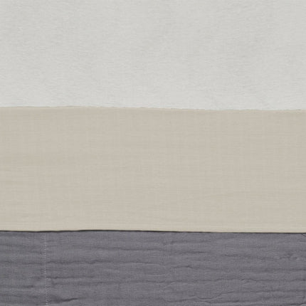 Jollein Ledikantlaken Wrinkled Cotton Nougat 120x150cm koop je bij Babywinkel
