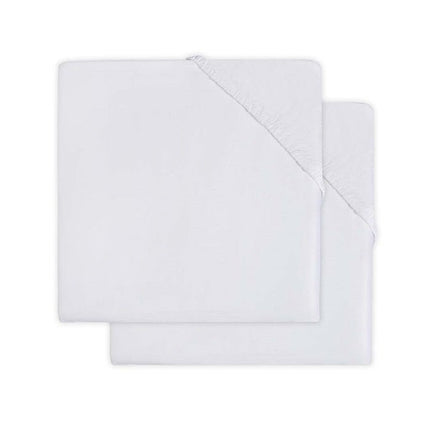 Jollein Molton Hoeslaken Wit 60x120cm 2st koop je bij Babywinkel