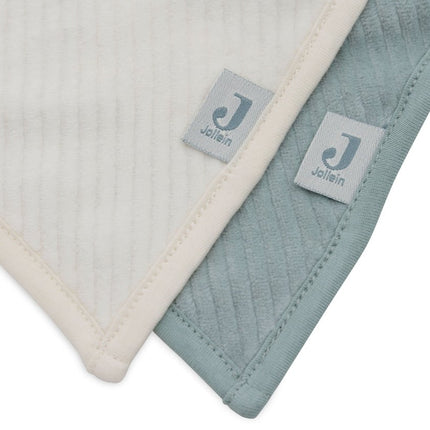 Jollein Slabbetje Bandana Velvet Sea Green/Ivory 2St koop je bij Babywinkel
