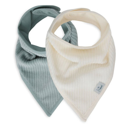 Jollein Slabbetje Bandana Velvet Sea Green/Ivory 2St koop je bij Babywinkel