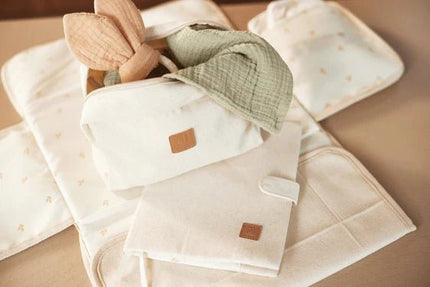 Jollein Verschoningsmat met Opbergvakken Twill Natural koop je bij Babywinkel