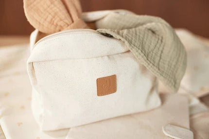 Jollein Verschoningsmat met Opbergvakken Twill Natural koop je bij Babywinkel