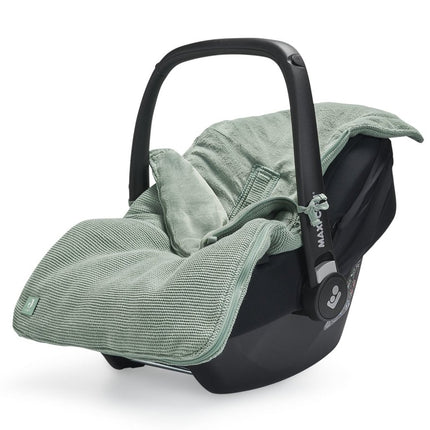 Jollein Voetenzak Autostoel Groep 0+ 3/5 Punts Basic Knit Forest Green koop je bij Babywinkel