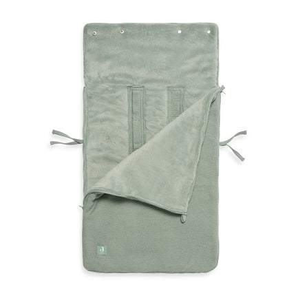 Jollein Voetenzak Autostoel Groep 0+ 3/5 Punts Basic Knit Forest Green koop je bij Babywinkel