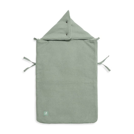 Jollein Voetenzak Autostoel Groep 0+ 3/5 Punts Basic Knit Forest Green koop je bij Babywinkel