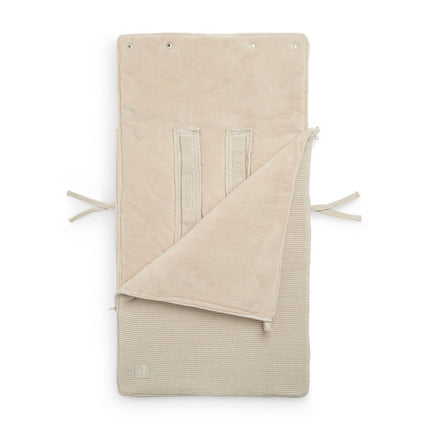 Jollein Voetenzak Autostoel Groep 0+ 3/5 Punts Basic Knit Nougat koop je bij Babywinkel