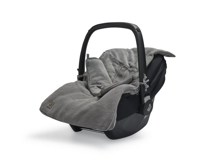 Jollein Voetenzak Autostoel Groep 0+ 3/5 Punts Basic Knit Stone Grey koop je bij Babywinkel