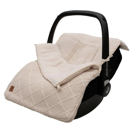 Jollein Voetenzak Check Knit Oatmeal 0+ 3/5 Punts koop je bij Babywinkel