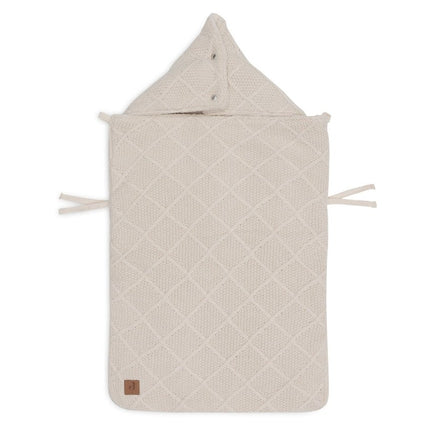 Jollein Voetenzak Check Knit Oatmeal 0+ 3/5 Punts koop je bij Babywinkel