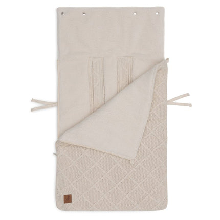 Jollein Voetenzak Check Knit Oatmeal 0+ 3/5 Punts koop je bij Babywinkel