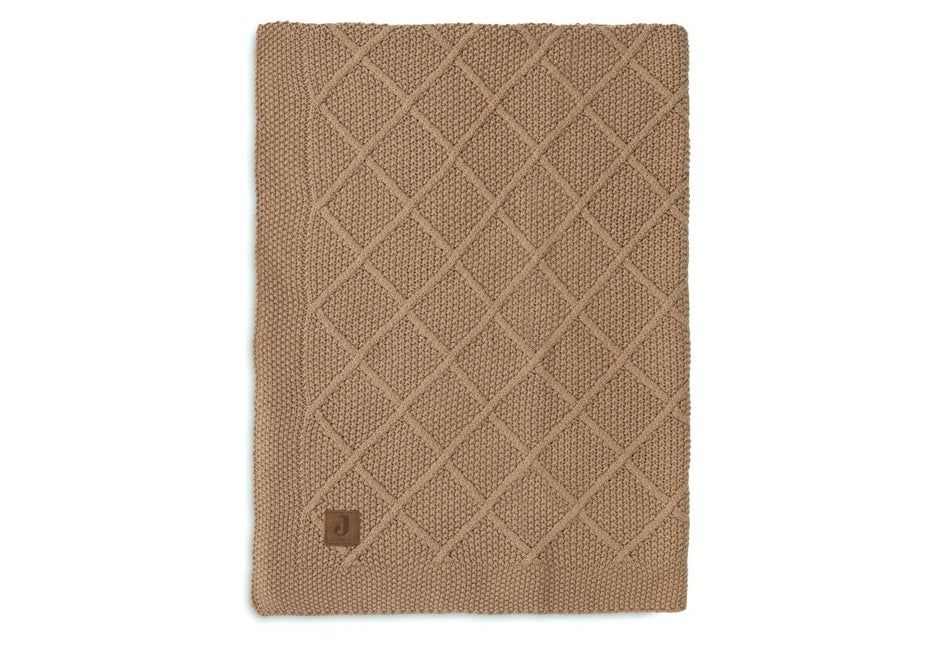 Jollein Wiegdeken Check Knit Biscuit 75 X 100 Cm koop je bij Babywinkel