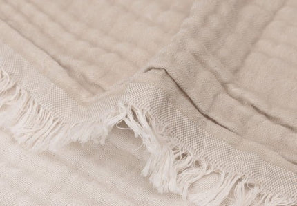 Jollein Wiegdeken Fringe Olive Green/ Ivory 75X100cm koop je bij Babywinkel