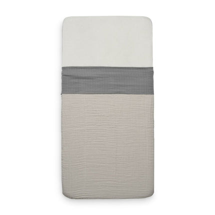Jollein Wieglaken Wrinkled Cotton Storm Grey 75x100cm koop je bij Babywinkel
