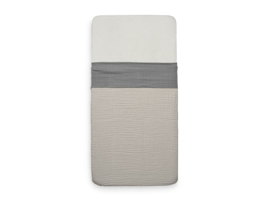 Jollein Wieglaken Wrinkled Cotton Storm Grey 75x100cm koop je bij Babywinkel