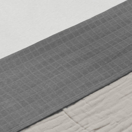 Jollein Wieglaken Wrinkled Cotton Storm Grey 75x100cm koop je bij Babywinkel
