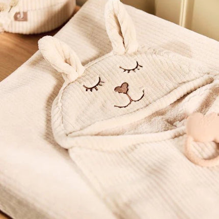 Jollein Wikkeldeken Baby Bunny Cloudy Rib/ Oatmeal koop je bij Babywinkel
