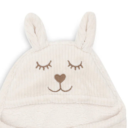 Jollein Wikkeldeken Baby Bunny Cloudy Rib/ Oatmeal koop je bij Babywinkel