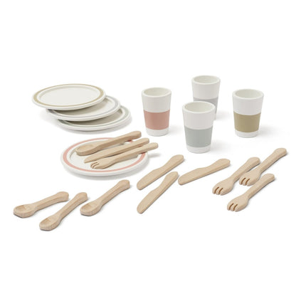Kid's Concept Houten Speelgoed Eetset 4 Personen koop je bij Babywinkel