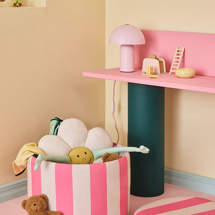 Kid's Concept Poef Cilinder Met Opbergruimte Roze koop je bij Babywinkel