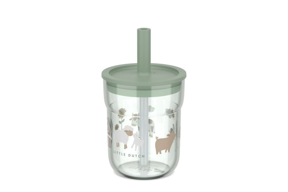 Mepal Rietjesbeker Glas Mio Little Farm 250Ml koop je bij Babywinkel