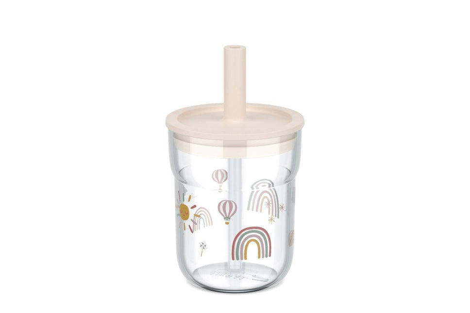 Mepal Rietjesbeker Glas Mio Sunshine & Rainbow 250Ml koop je bij Babywinkel