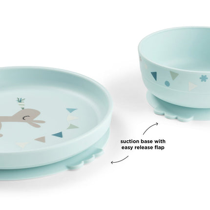 Kinderserviesset met zuignap Celebration Blue koop je bij Babywinkel