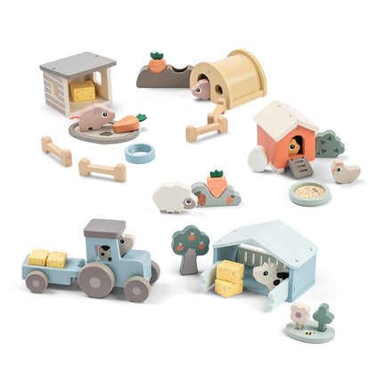 Kleine boerderijspeelset Dotti Kleurenmix koop je bij Babywinkel