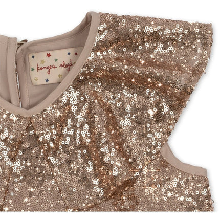 Konges Slojd Baby Jurkje Starla Sequin Gold Blush koop je bij Babywinkel