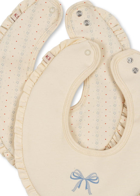 Konges Slojd Basic 2 Pack Frill Bib Fete De Fleur/Seedpearl koop je bij Babywinkel