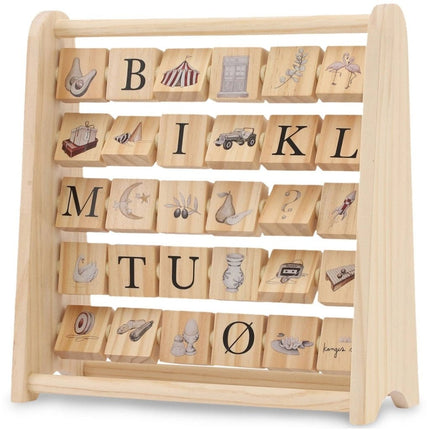Konges Slojd Telraam Abc Wooden Block Frame Multi koop je bij Babywinkel