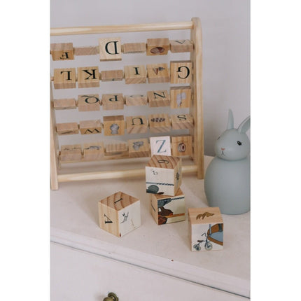 Konges Slojd Telraam Abc Wooden Block Frame Multi koop je bij Babywinkel