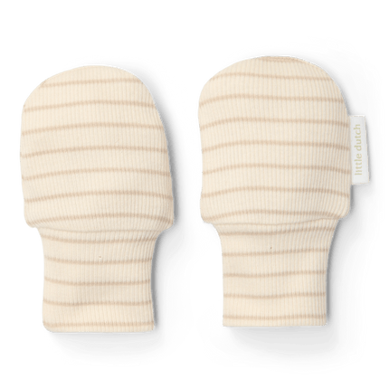 Little Dutch Krabhandschoentjes Soft Beige Stripe koop je bij Babywinkel