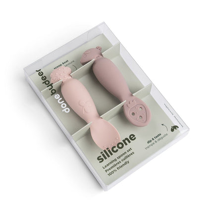 Done by Deer Baby Bestekset Tiny Farm 2St Roze koop je bij Babywinkel
