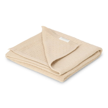 Little Dutch Ledikantdeken Pure Soft Beige Gebreid koop je bij Babywinkel