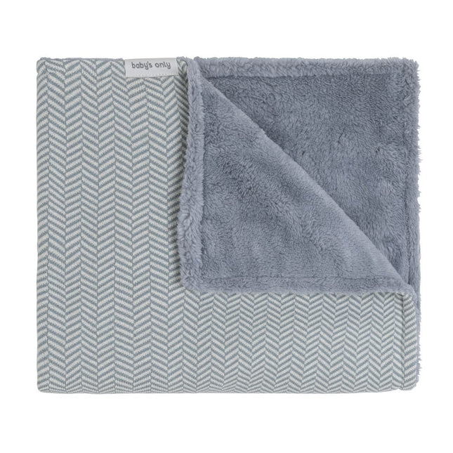 Baby's Only Ledikantdeken Teddy Dawn Nordic Blue/Ecru koop je bij Babywinkel