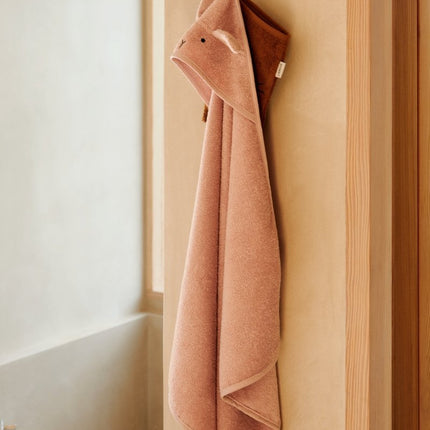 Liewood Badcape Baby Albert Rabbit Rose koop je bij Babywinkel