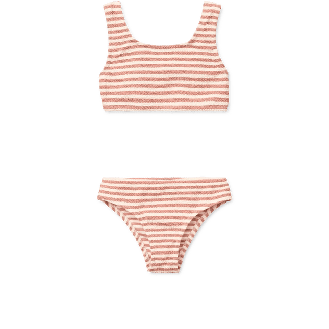 Liewood Bikini Kind Stripe Coral Blush / Crème De La Crème koop je bij Babywinkel