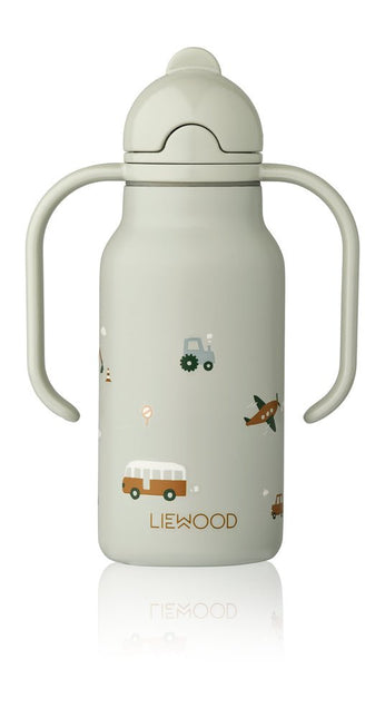 Liewood Drinkbeker Kimmie Vehicles/Dove Blue 250Ml koop je bij Babywinkel