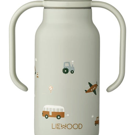 Liewood Drinkbeker Kimmie Vehicles/Dove Blue 250Ml koop je bij Babywinkel