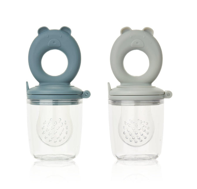 Liewood Fingerfeeder Miranda Bear Shape Whale Blue/Dove Blue 2St koop je bij Babywinkel