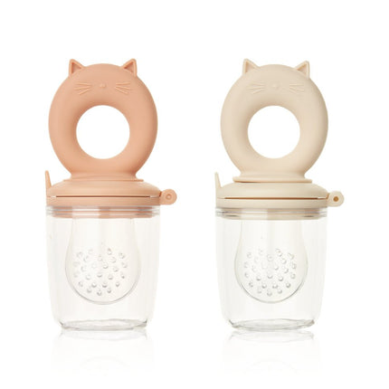 Liewood Fingerfeeder Miranda Cat Shape Tuscany Rose/Apple Blossom 2St koop je bij Babywinkel