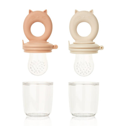 Liewood Fingerfeeder Miranda Cat Shape Tuscany Rose/Apple Blossom 2St koop je bij Babywinkel