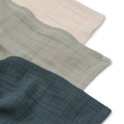 Liewood Hydrofiele Doek Lewis Dove Blue 3St koop je bij Babywinkel