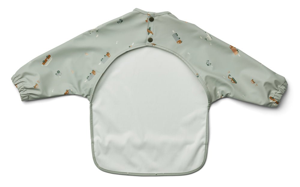 Liewood Slabbetje Merle Vehicles/ Dove Blue koop je bij Babywinkel